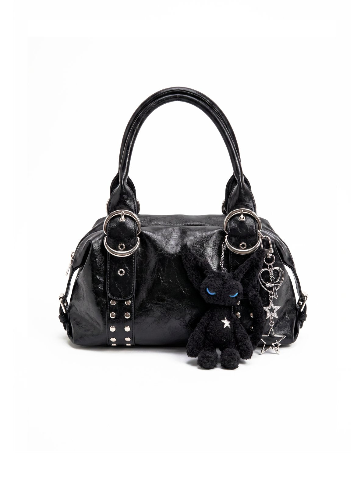Sac Clouté Effet Cuir Noir
