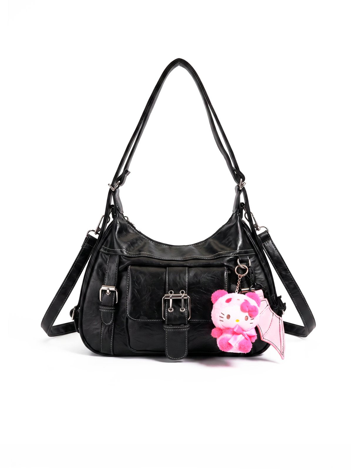 Sac Moto Bicolore Effet Cuir
