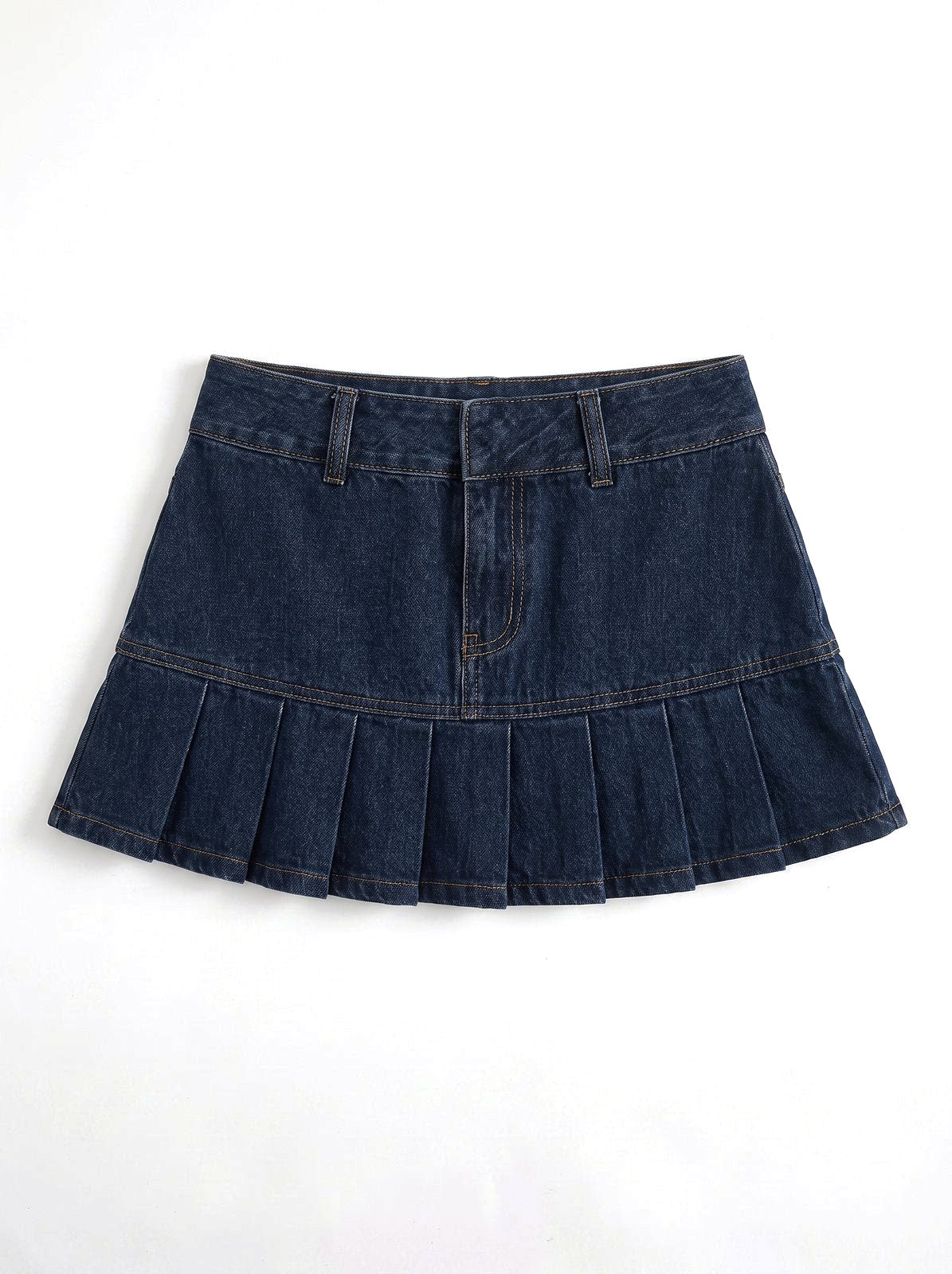 Jupe en Jean Trapèze Taille Haute