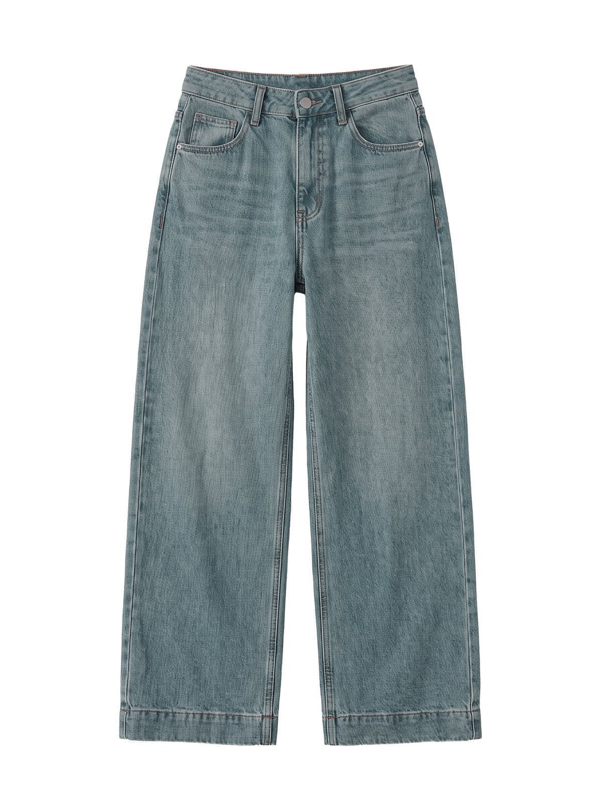 Jean Droit Large Taille Haute