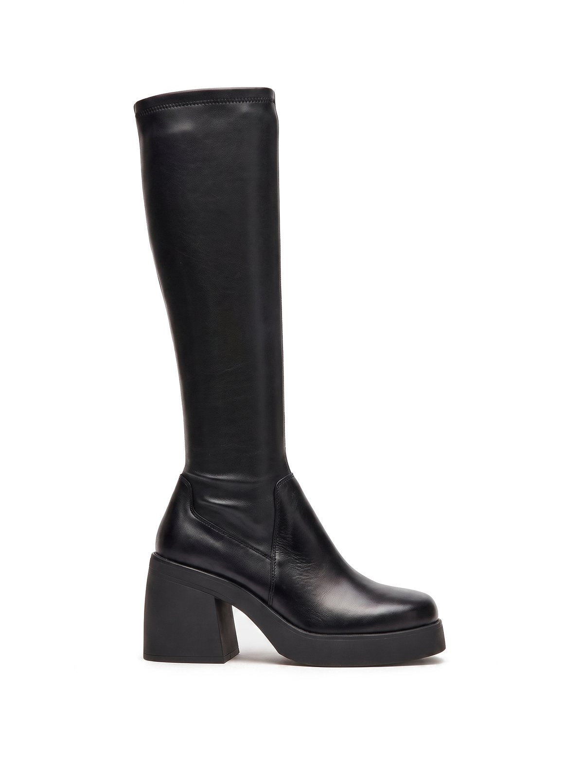 Bottes Hautes Plateforme Zip Latéral