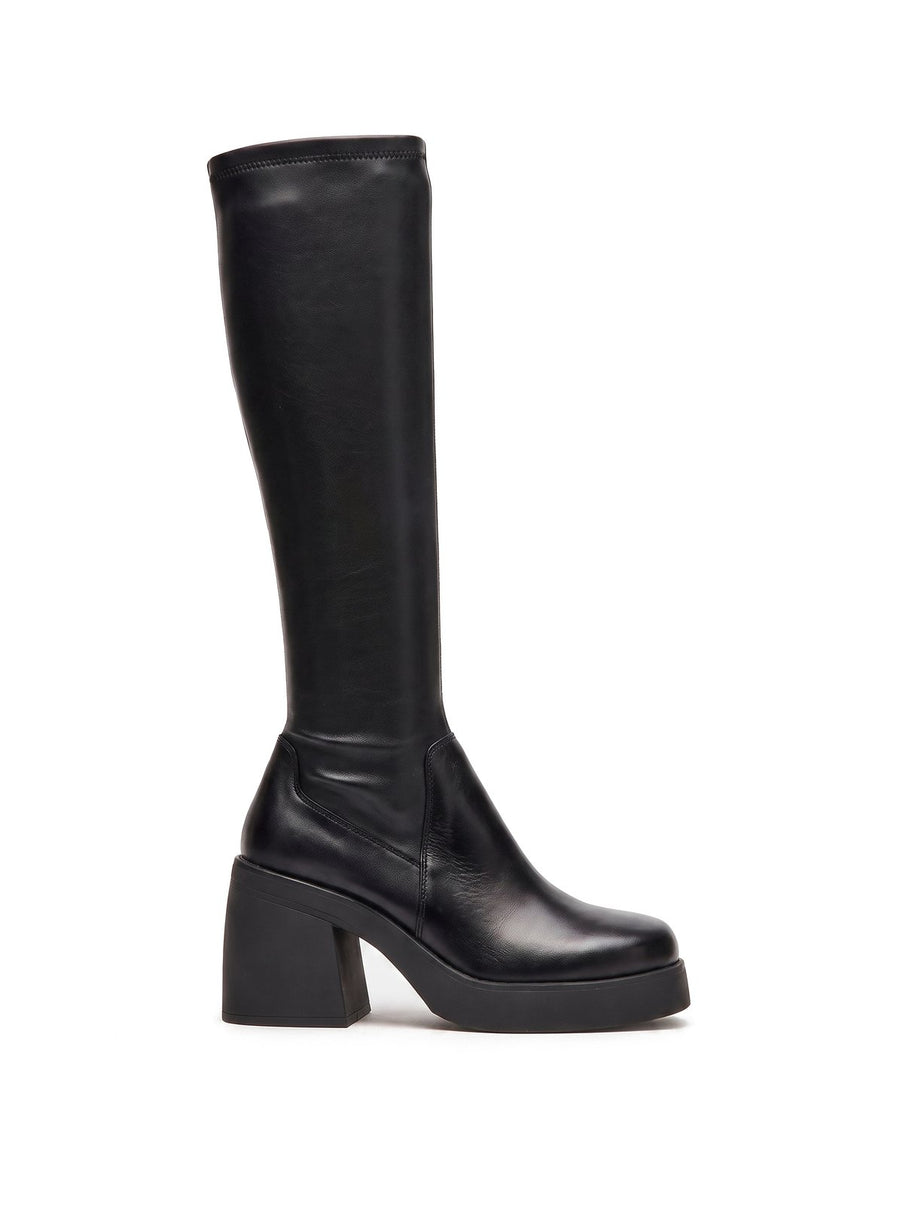 Bottes Hautes Plateforme Zip Latéral