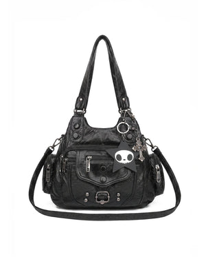 Petit Sac Baguette Effet Cuir Noir