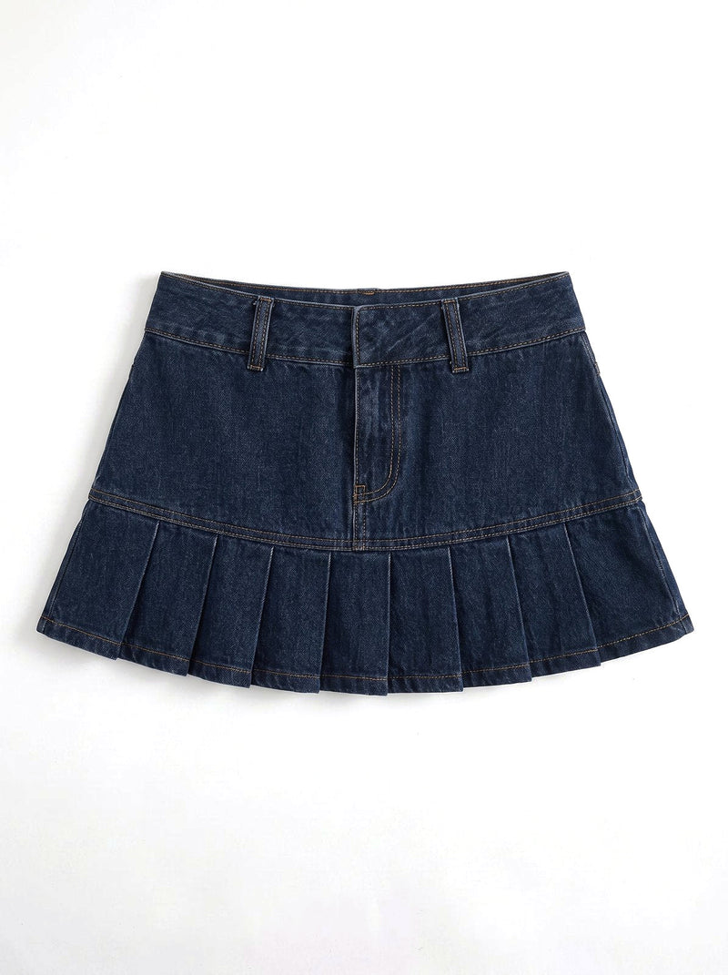 Jupe en Jean Trapèze Taille Haute