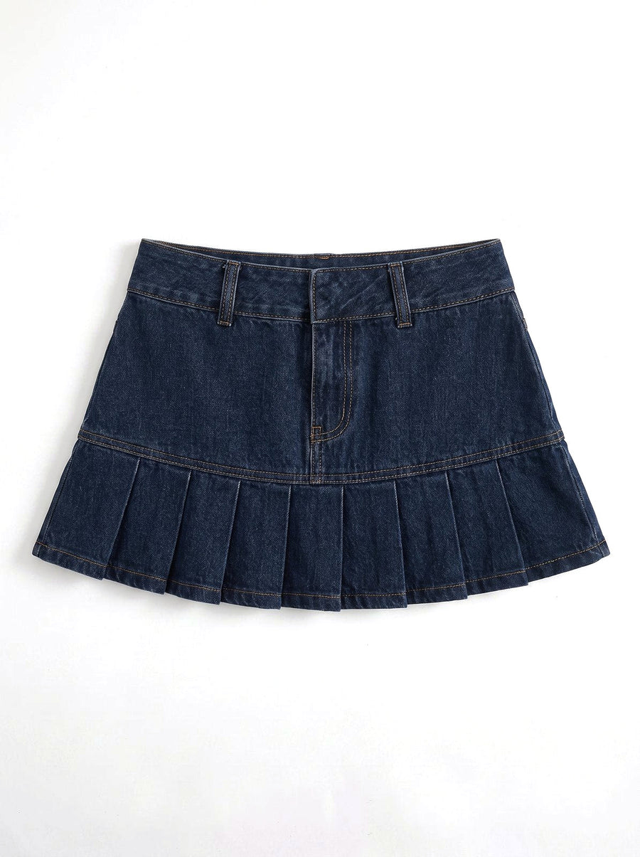 Jupe en Jean Trapèze Taille Haute