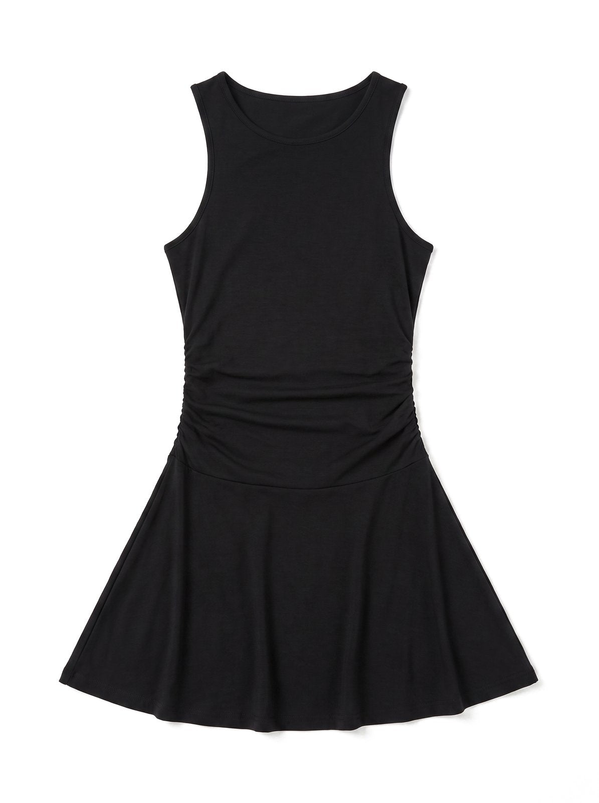 Robe Courte Col Carré Manches Longues